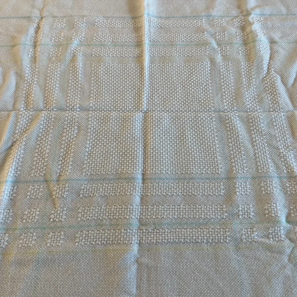 Vintage Cradlecraft Baby Crib Blanket Yellow Blue White Fringe Soft BeBe 40